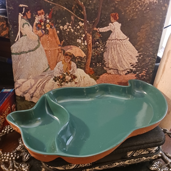 🌮Ariba Glazed Terra Cotta Chili Nachos Mexican Style Chip&Dip Set Serving Dish - Picture 4 of 8